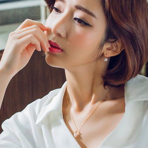 18k Freshwater Pearl Pendant Necklace for Women, Yellow Fine Gift