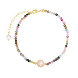Electroplated Pearl Crystal Bracelet for Girls