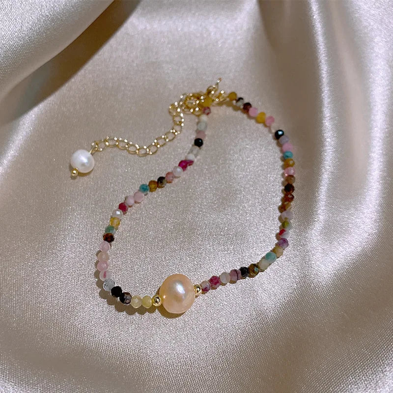 Electroplated Pearl Crystal Bracelet for Girls