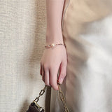 Electroplated Pearl Crystal Bracelet for Girls