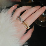 Electroplated Pearl Bow Knot Open Ring