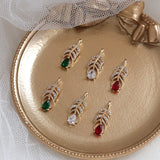 Copper Color Leaf Charms Pendants for DIY Jewelry Making
