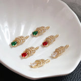 Copper Color Leaf Charms Pendants for DIY Jewelry Making