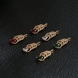 Copper Color Leaf Charms Pendants for DIY Jewelry Making