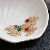 Copper Color Leaf Charms Pendants for DIY Jewelry Making