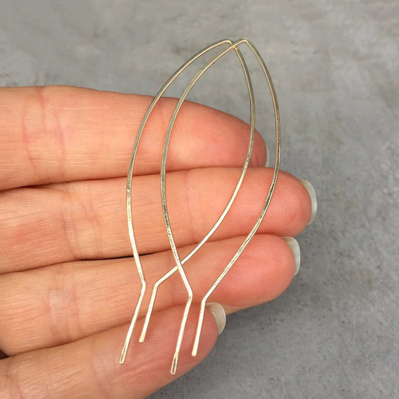 Vintage Silver Hoop Earrings s925 Brincos Gift