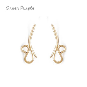 Filled Ear Clip Infinity Symbol Earrings Charm Jewelry Ear Cuff Brincos