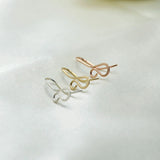 Filled Ear Clip Infinity Symbol Earrings Charm Jewelry Ear Cuff Brincos