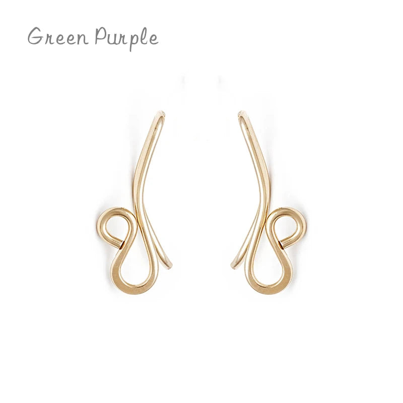 Filled Ear Clip Infinity Symbol Earrings Charm Jewelry Ear Cuff Brincos