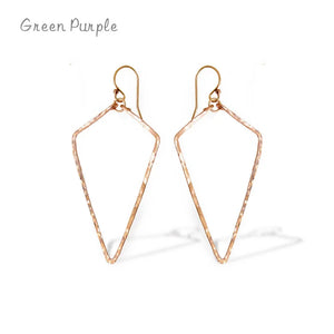 Vintage 925 Silver Triangle Earrings