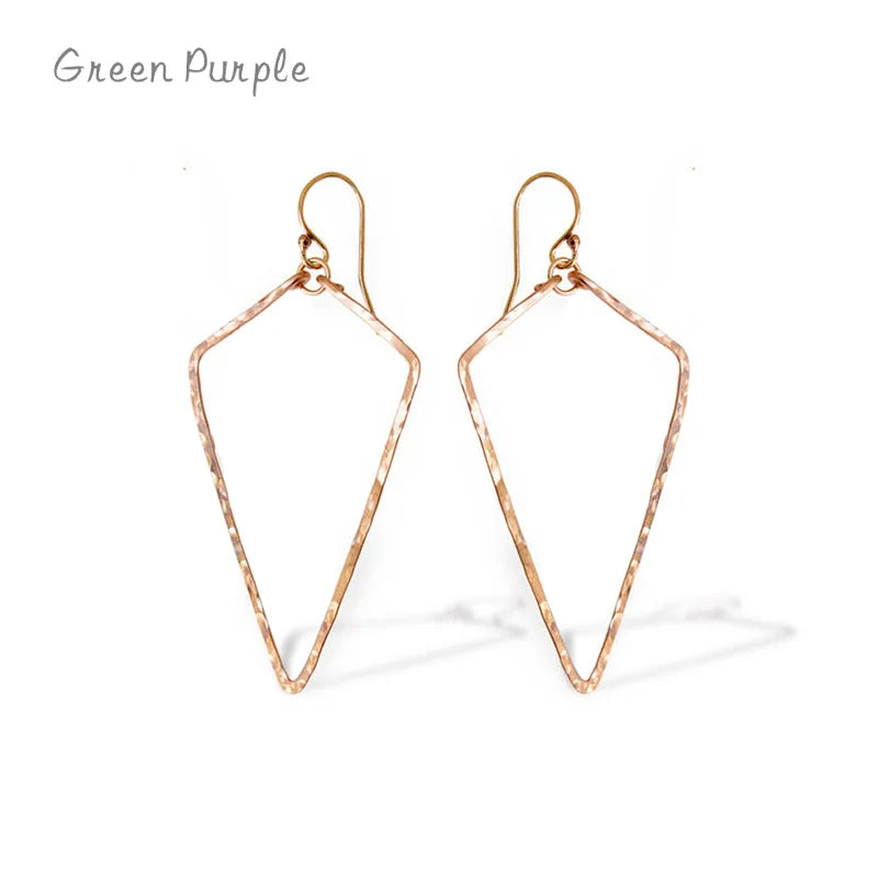 Vintage 925 Silver Triangle Earrings