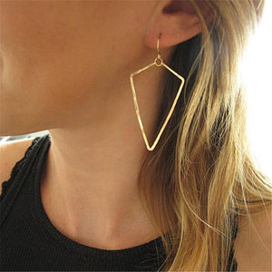 Vintage 925 Silver Triangle Earrings