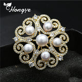 Metal Brooch Pin with Natural Freshwater Pearl for Women