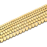 Peach Hearts Hematite Natural Stone Spacer Loose Beads 4/6/8MM