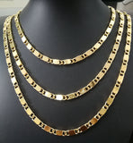 6.3mm Real Plated Chain Necklace 19-28 Inches