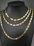 6.3mm Real Plated Chain Necklace 19-28 Inches