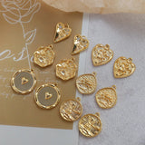 Vintage Rose Prince Heart Charms for Jewelry Making