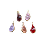 Copper Water Drop Earrings Charms Glass Pendants DIY Jewelry Making
