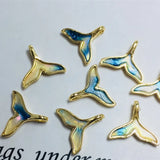 Copper Drop Oil Fish Tail Earrings Necklace Pendants DIY Jewelry