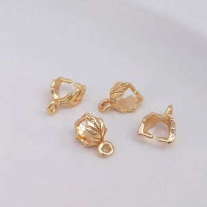 Copper Plated Leaf Shape Jewelry Accessories