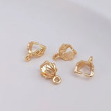 Copper Plated Leaf Shape Jewelry Accessories