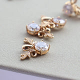 Copper Zircon Deer Animal Charms Necklace Pendants DIY Jewelry Making