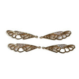 Copper Zircon Feather Earrings Charms DIY Jewelry Making