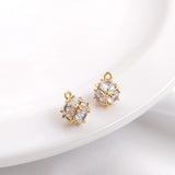 Copper Zircon Ball Charms Pendants DIY Jewelry Findings