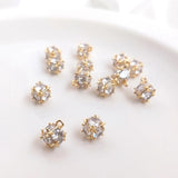 Copper Zircon Ball Charms Pendants DIY Jewelry Findings