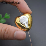 Heart Shape Cultured Pearl Loose Beads for Jewelry Making 5pcs/lot
