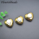 Heart Shape Cultured Pearl Loose Beads for Jewelry Making 5pcs/lot