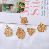 Metal Pendant Earring Components Necklace Charms DIY Making Material