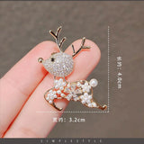 Gold-Plated Fawn Brooch Female Personality Coat Sweater Pin