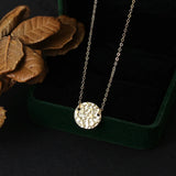 Plated Round Pendant Necklace Sterling Silver 925 Choker Chain Fine Jewelry