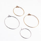 Plated Circle Loop Ring Eardrop Pendant Jewelry Finding 10pcs