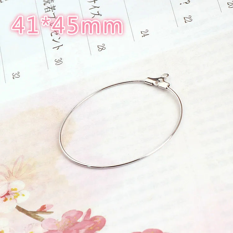 Plated Circle Loop Ring Eardrop Pendant Jewelry Finding 10pcs