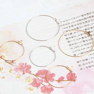 Plated Circle Loop Ring Eardrop Pendant Jewelry Finding 10pcs