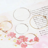 Plated Circle Loop Ring Eardrop Pendant Jewelry Finding 10pcs