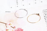 Plated Circle Loop Ring Eardrop Pendant Jewelry Finding 10pcs
