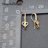 Heart Shape CZ Beads Earring Hooks Jewelry Making Kit 20pcs