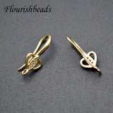 Heart Shape CZ Beads Earring Hooks Jewelry Making Kit 20pcs