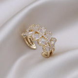 Zircon Water Drop Rings Women Wedding Party