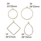 Silver Plated Loop Earring Copper Pendant Necklace Charms Diy Jewelry