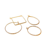 Silver Plated Loop Earring Copper Pendant Necklace Charms Diy Jewelry