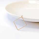 Silver Plated Loop Earring Copper Pendant Necklace Charms Diy Jewelry