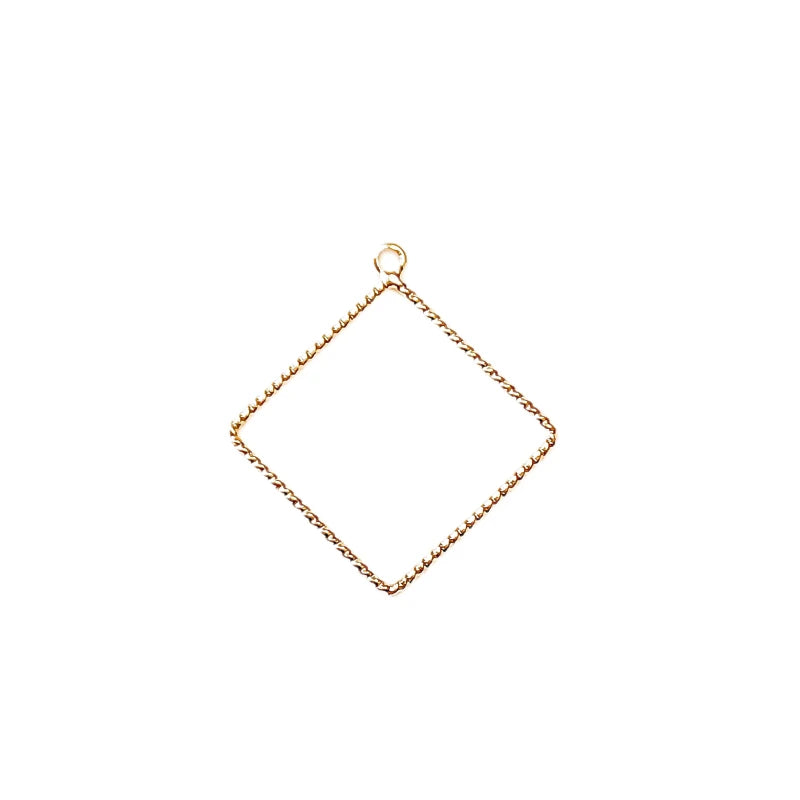Silver Plated Loop Earring Copper Pendant Necklace Charms Diy Jewelry