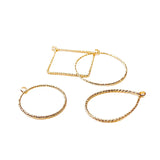 Silver Plated Loop Earring Copper Pendant Necklace Charms Diy Jewelry