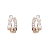 Korea Jewelry Zircon Shell Earrings Women Daily Accessories