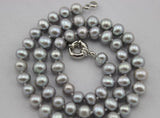 Gray Freshwater Pearl Necklace 8-9mm 17 Inch