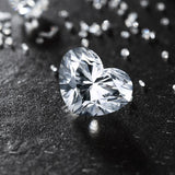 D VVS1 0.1-4ct Heart Cut Moissanite Loose Stones Lab Grown